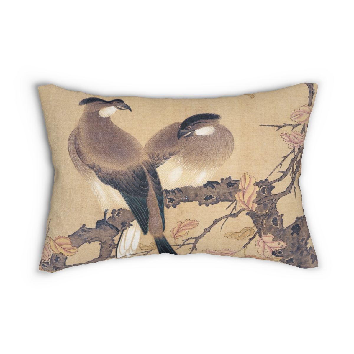 Birds On Branch. Lumbar Pillow S40-1