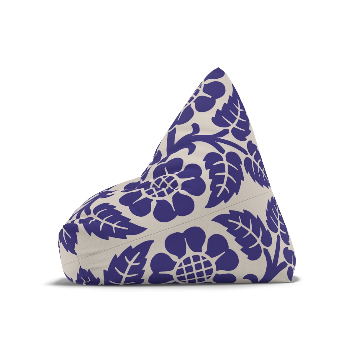 Blossoms & Leaves Pattern in Purple - Bean Bag Chair Cover - Image 5
