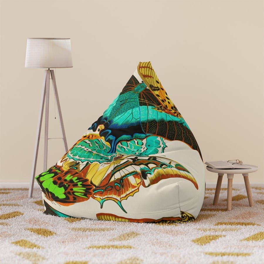 E.A. Seguy Papillons Pl.13 Butterfly Art Bean Bag Chair Cover – 100% Polyester, Durable, Secure Zipper - Image 2