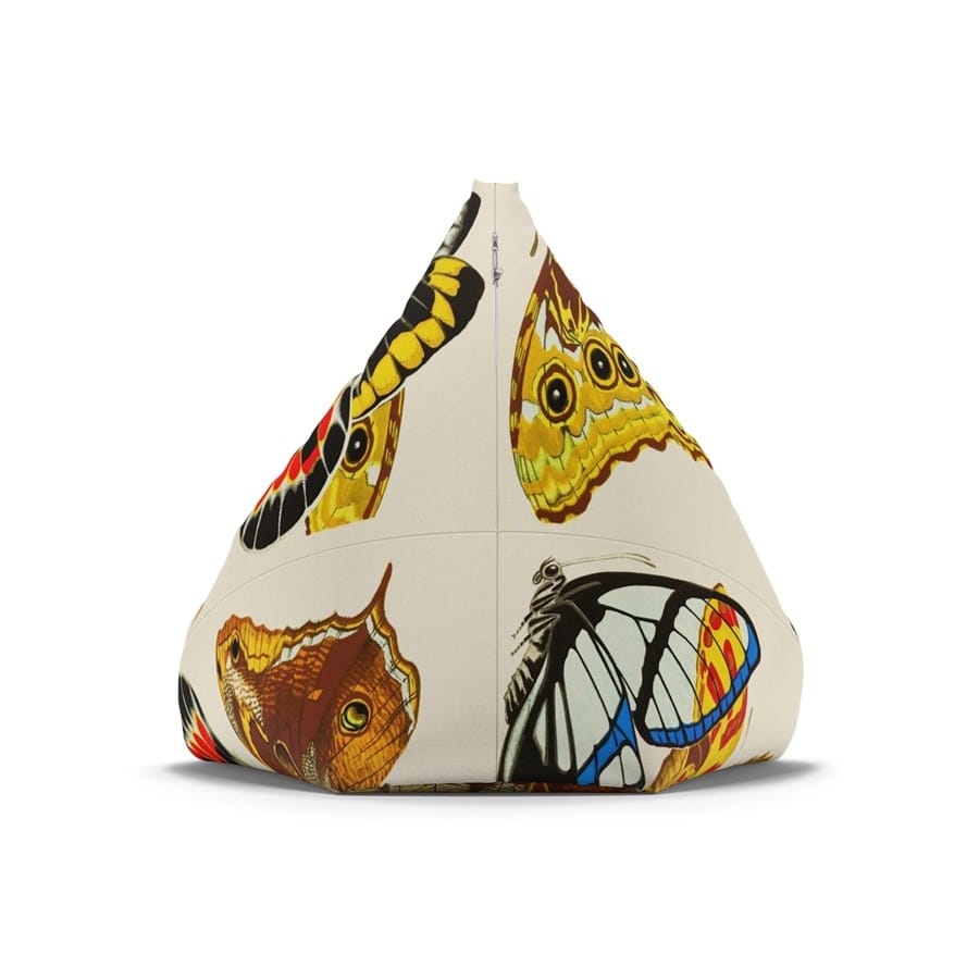 E.A. Seguy Papillons Pl.15 Butterfly Art Bean Bag Chair Cover – 100% Polyester, Durable, Secure Zipper - Image 3