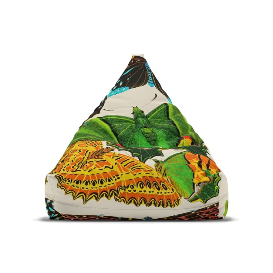 E.A. Seguy Papillons Pl.6 Butterfly Art Bean Bag Chair Cover – 100% Polyester, Durable, Secure Zipper