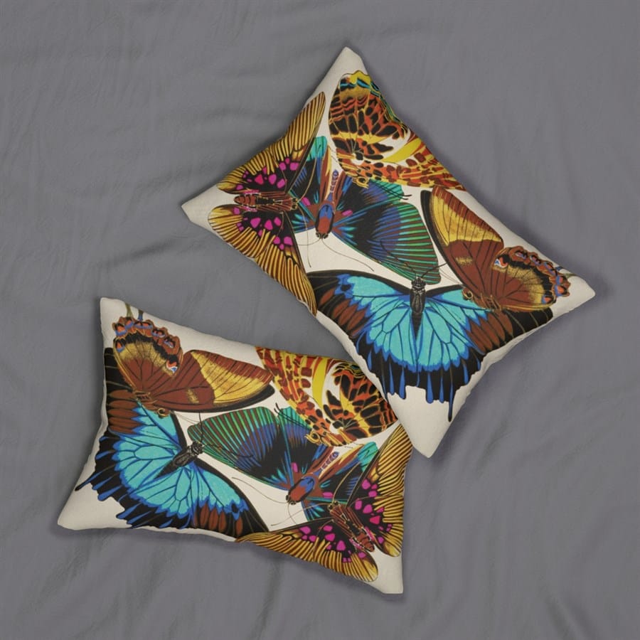 Butterfly Art Lumbar Pillow – E.A. Seguy Papillons Pl.16 | Water & Mildew Resistant - Image 4