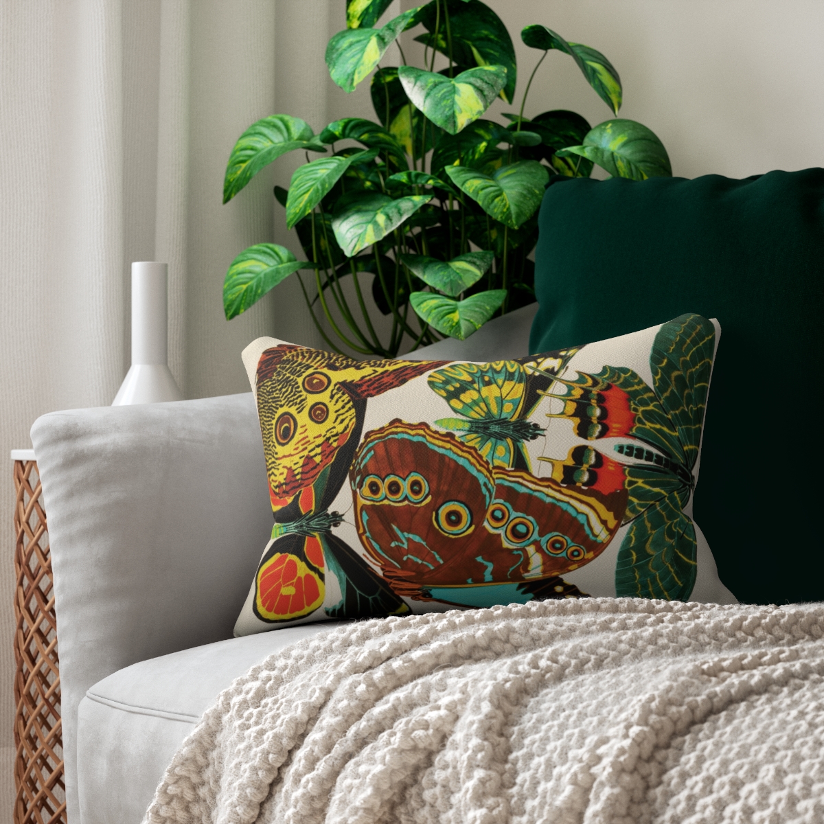 Butterfly Art EA Seguy Papillons Pl.2 Lumbar Pillow - Water & Mildew Resistant - Image 5