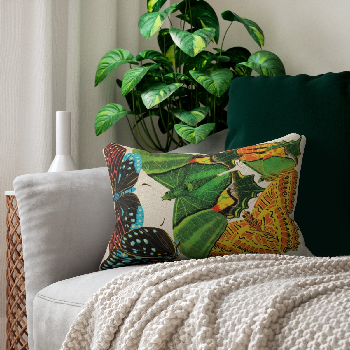 Butterfly Art EA Seguy Papillons Pl.6 Lumbar Pillow - Water & Mildew Resistant - Image 5