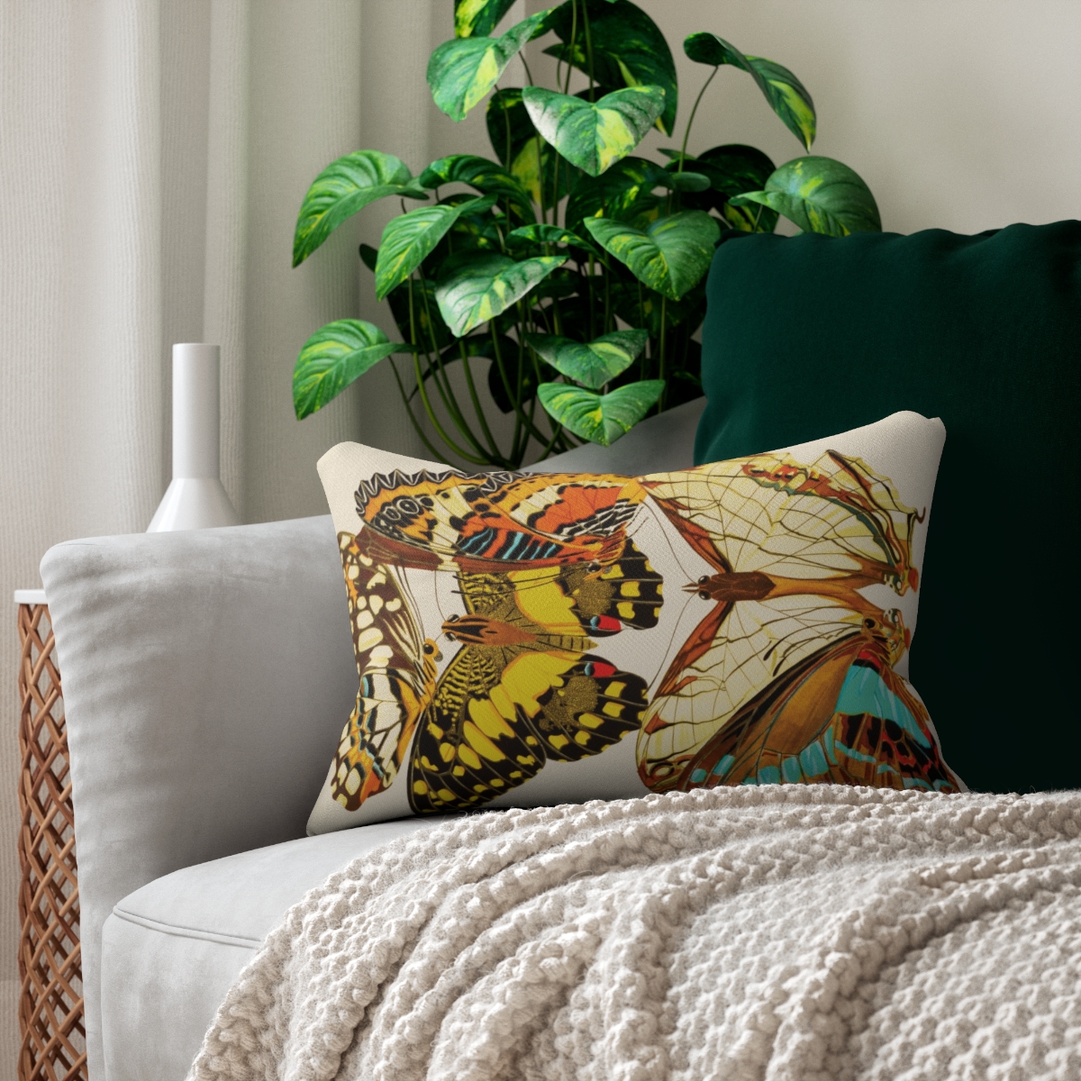 Butterfly Art EA Seguy Papillons Pl.9 Lumbar Pillow - Water & Mildew Resistant - Image 5