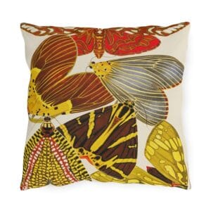 EA Seguy Papillons Pl.14  Butterfly Art Outdoor Pillow – UV & Water Resistant