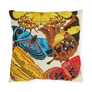 EA Seguy Papillons Pl.4  Butterfly Art Outdoor Pillow – UV & Water Resistant