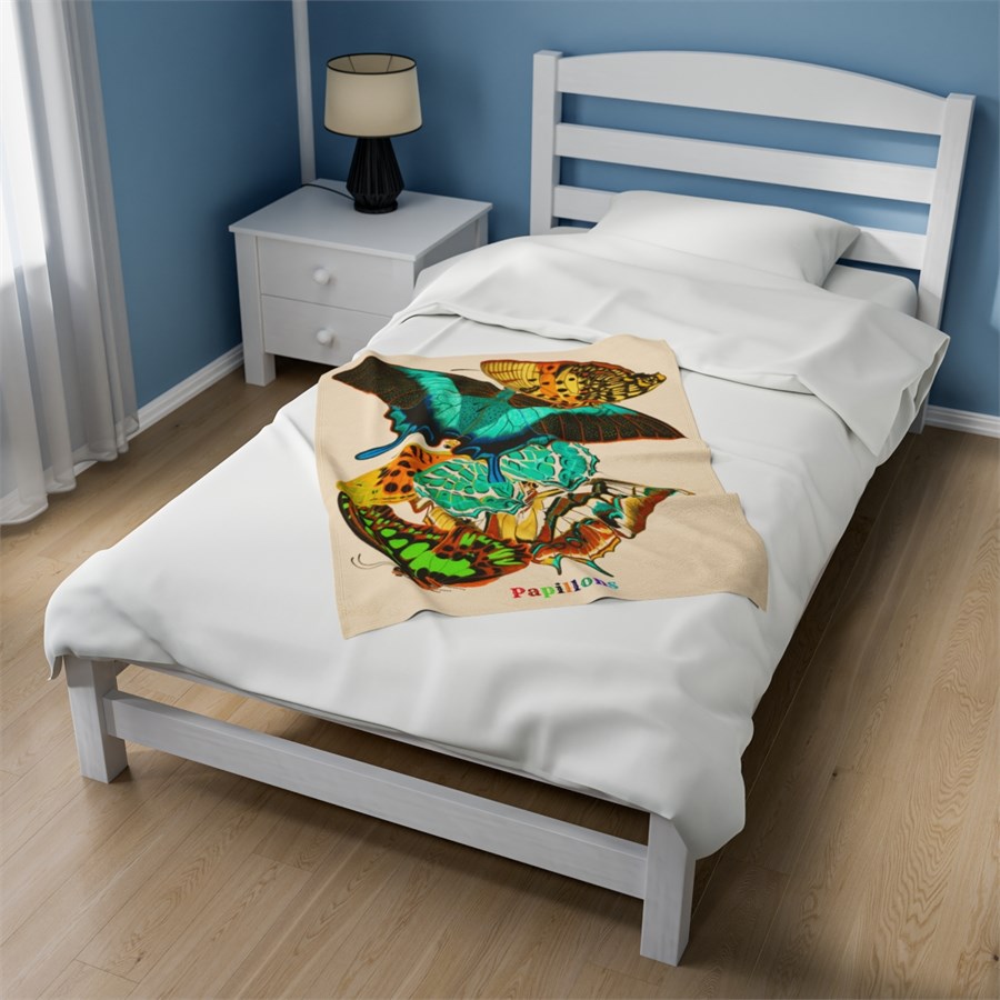 E.A. Seguy Papillons Pl.13 Butterfly Velveteen Plush Blanket – Soft, Vibrant Colors 5 E.A. Seguy Papillons Pl.13 Butterfly Velveteen Plush Blanket – Soft, Vibrant Colors - Image 6