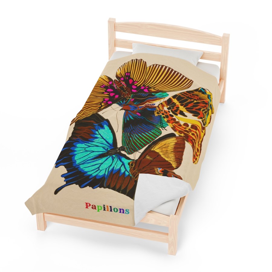 E.A. Seguy Papillons Pl.16 Butterfly Velveteen Plush Blanket – Soft, Vibrant Colors 4 E.A. Seguy Papillons Pl.16 Butterfly Velveteen Plush Blanket – Soft, Vibrant Colors - Image 5