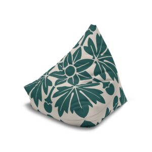 Floral Pattern in Green - Bean Bag Chair Cover