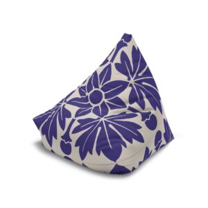 Floral Pattern In Purple - Bean Bag Chair Cover