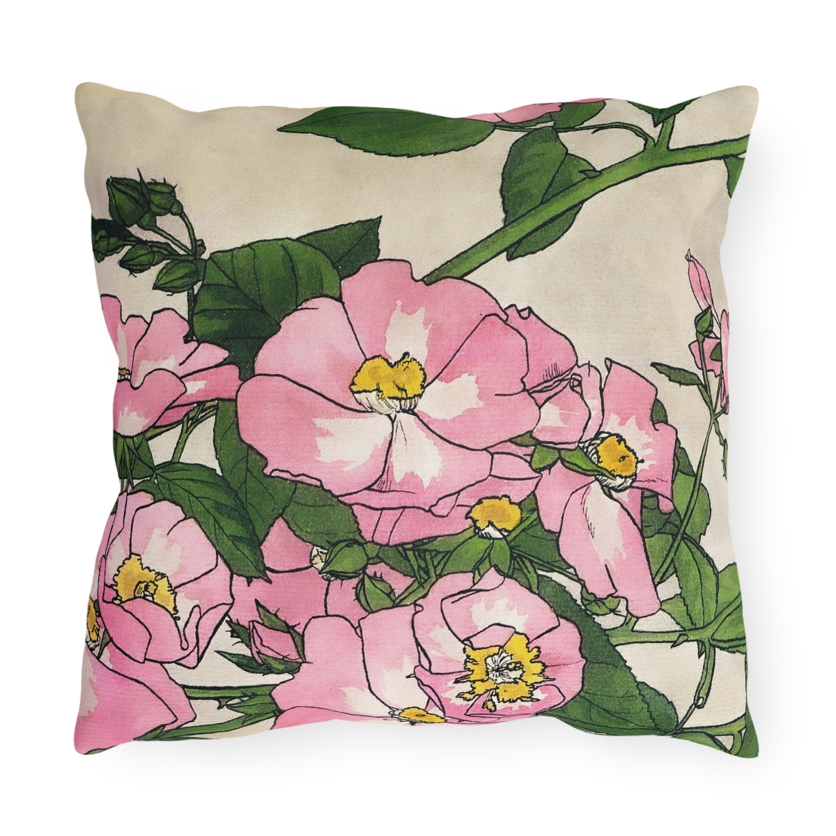 Hannah Borger Prairie Rose - Outdoor Pillow - Image 2