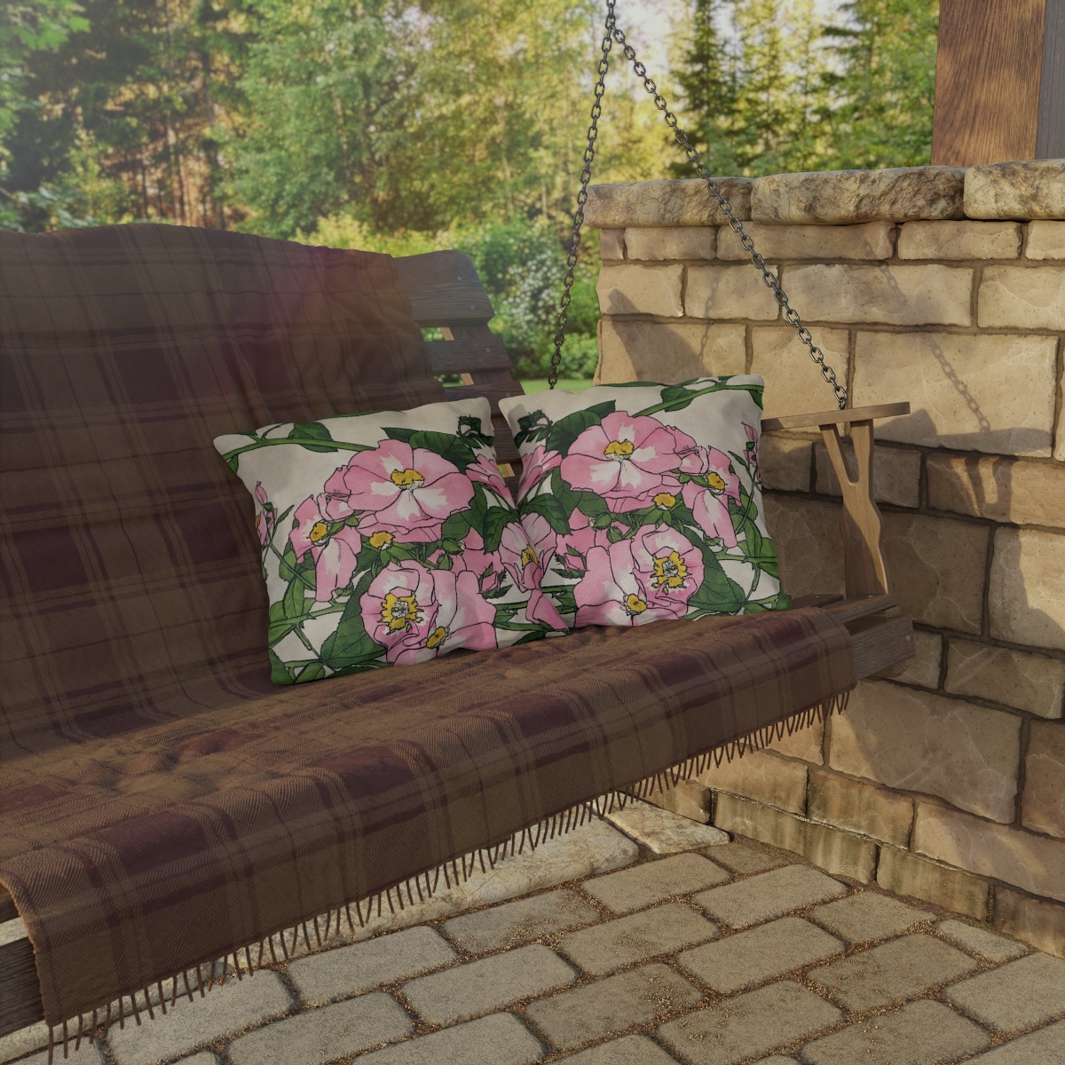 Hannah Borger Prairie Rose - Outdoor Pillow - Image 4