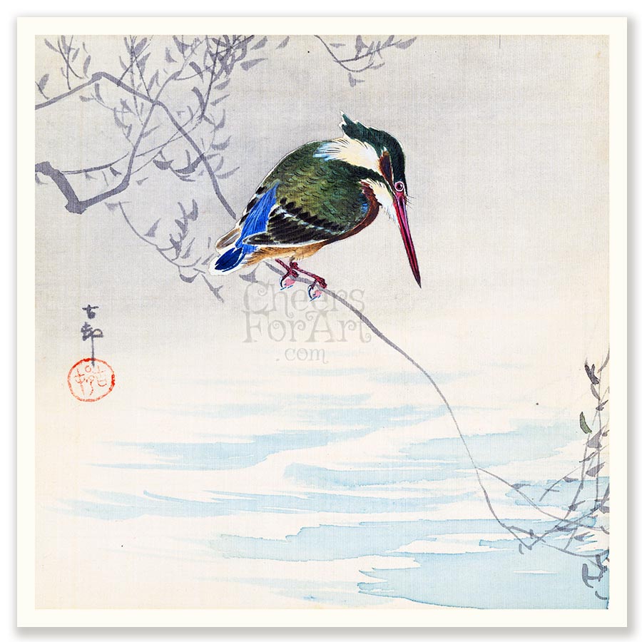 Kingfisher Ohara Koson - Art Print