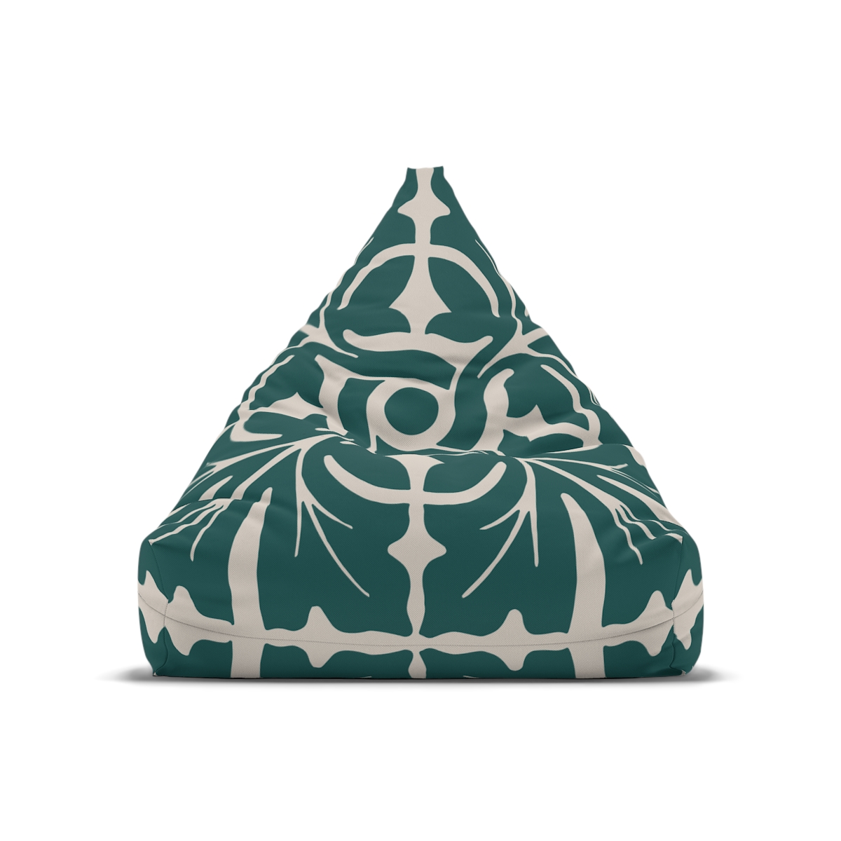 Leafy Pattern In Green - Bean Bag Chair Cover - Image 2