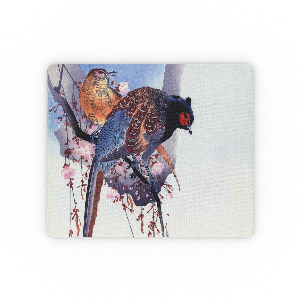 Ohara Koson Pheasant Pair On Branch - Mouse Pad