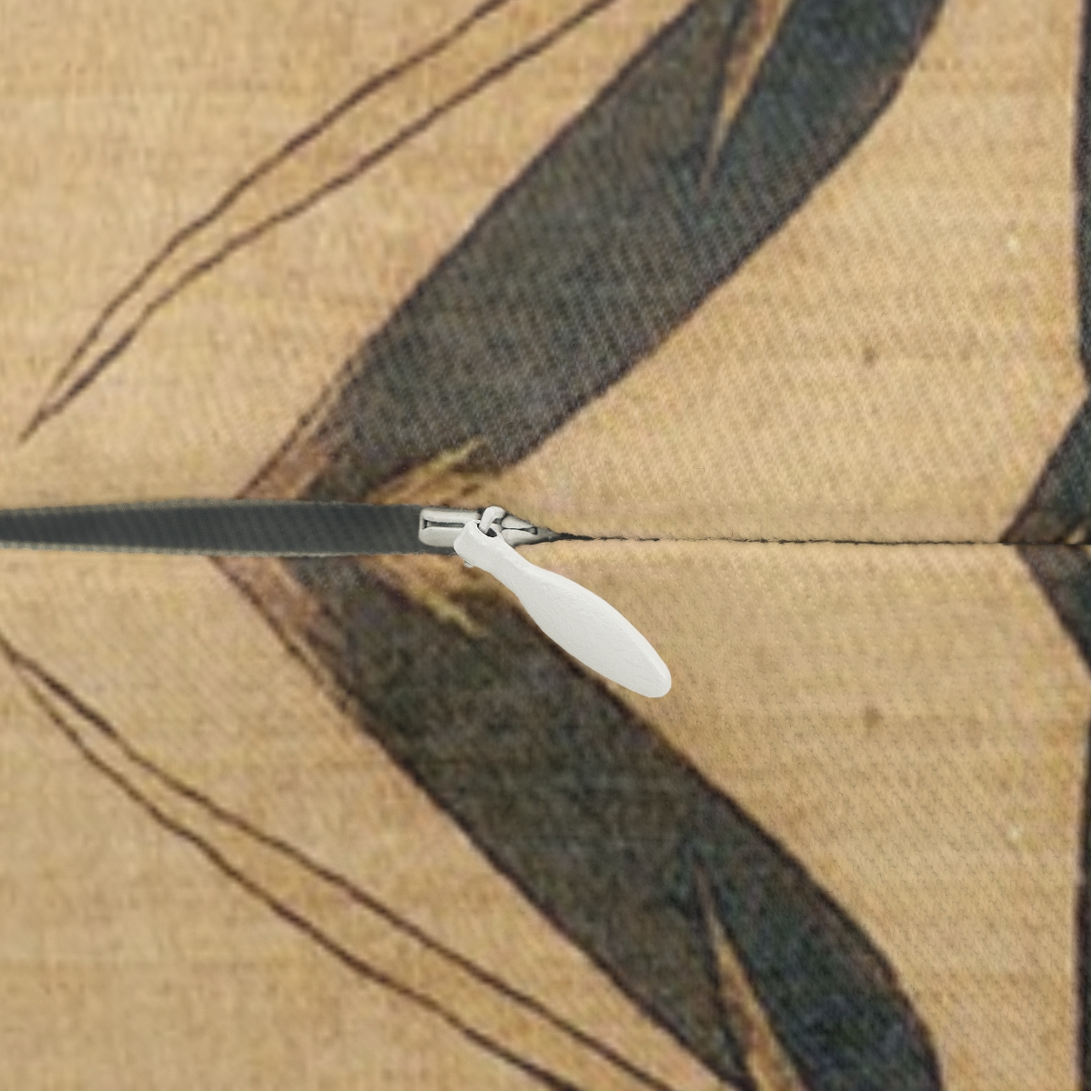 Sparrow On Bamboo Branch.  Lumbar Pillow S40-2 - Image 3