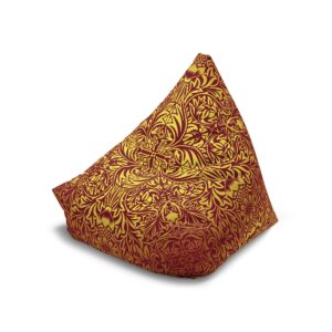 Wild Flowers Pattern in Red & Yellow - Bean Bag Chair Cover