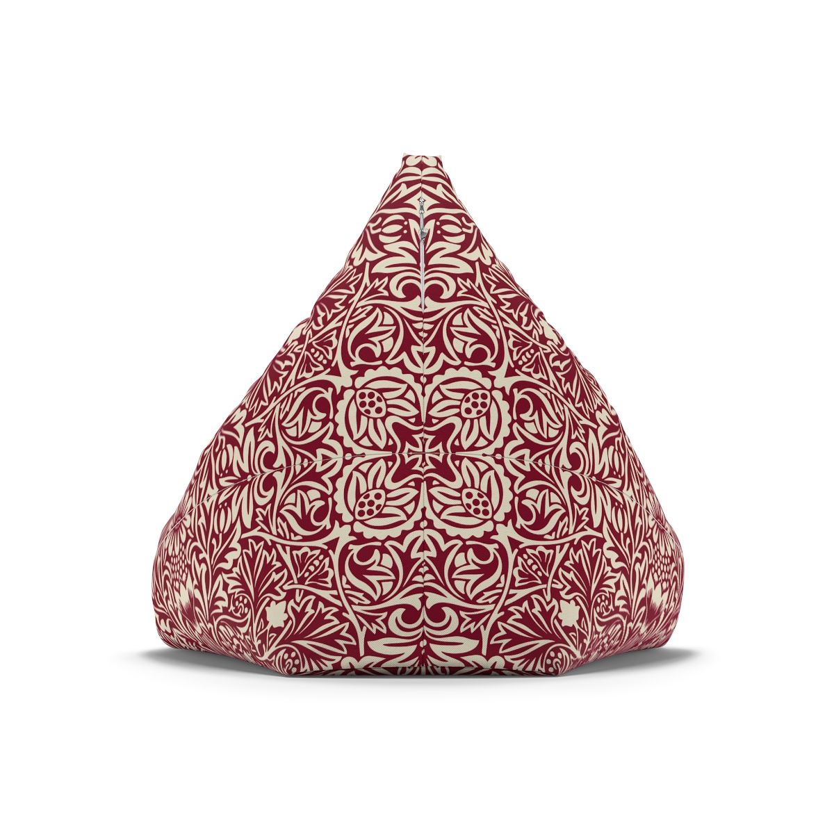Wild Flowers Pattern in Burgundy - Bean Bag Chair Cover 3 Wild Flowers Pattern in Burgundy - Bean Bag Chair Cover - Image 3