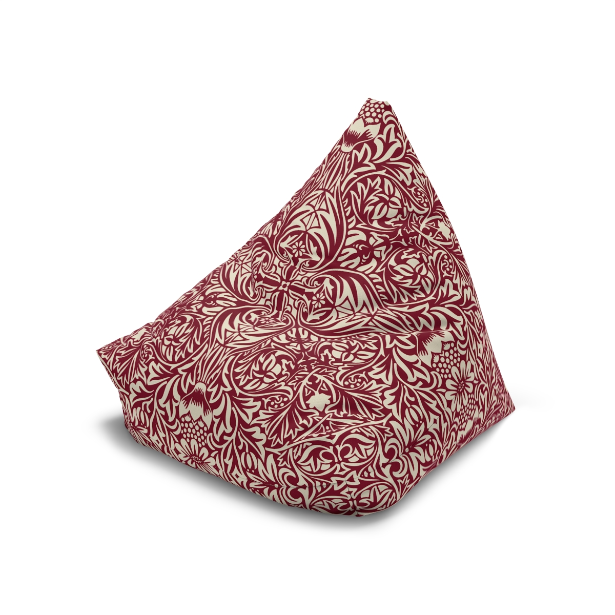 Wild Flowers Pattern in Burgundy - Bean Bag Chair Cover 1 Wild Flowers Pattern in Burgundy - Bean Bag Chair Cover