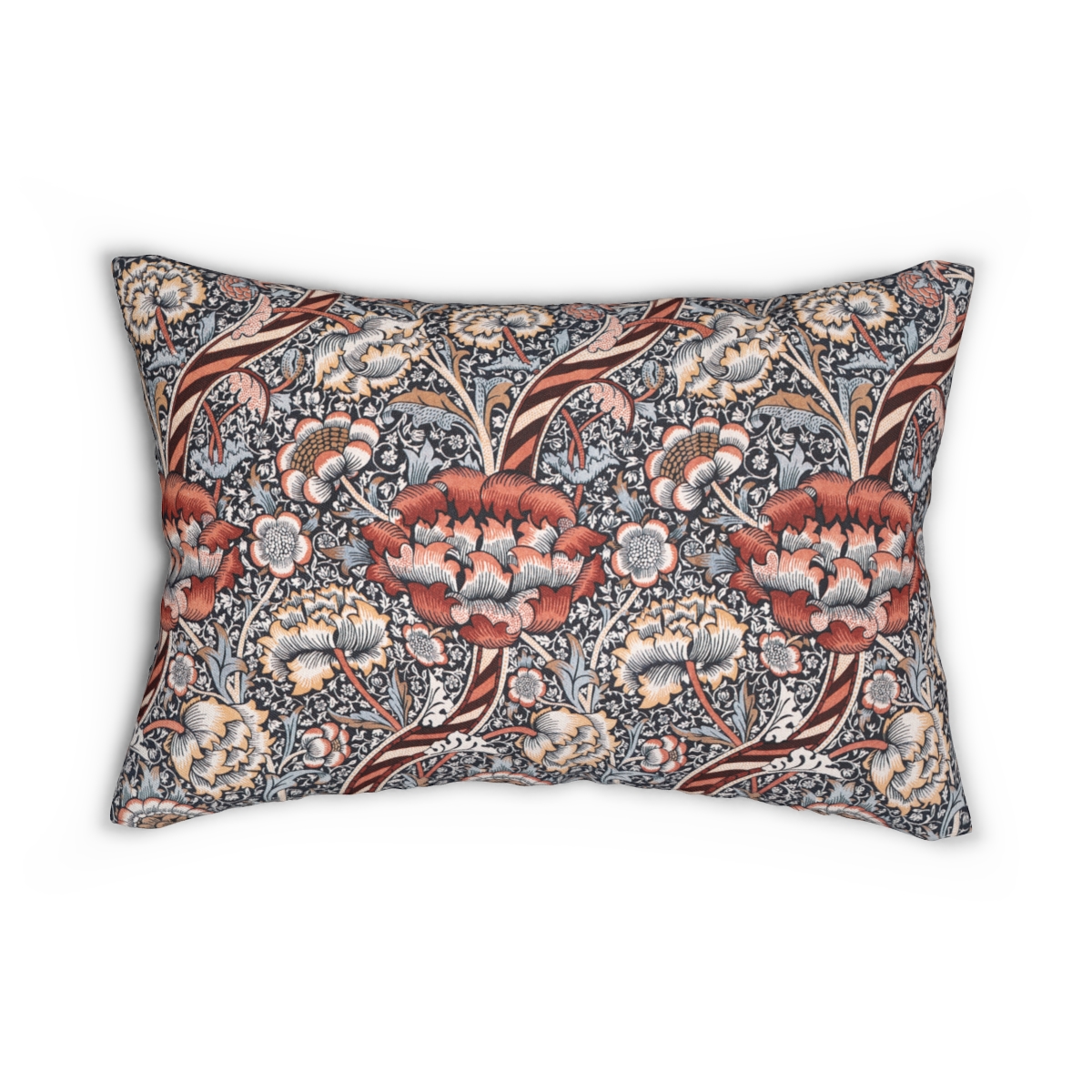 William Morris Floral Pattern Lumbar Pillow  A61-1 - Image 2