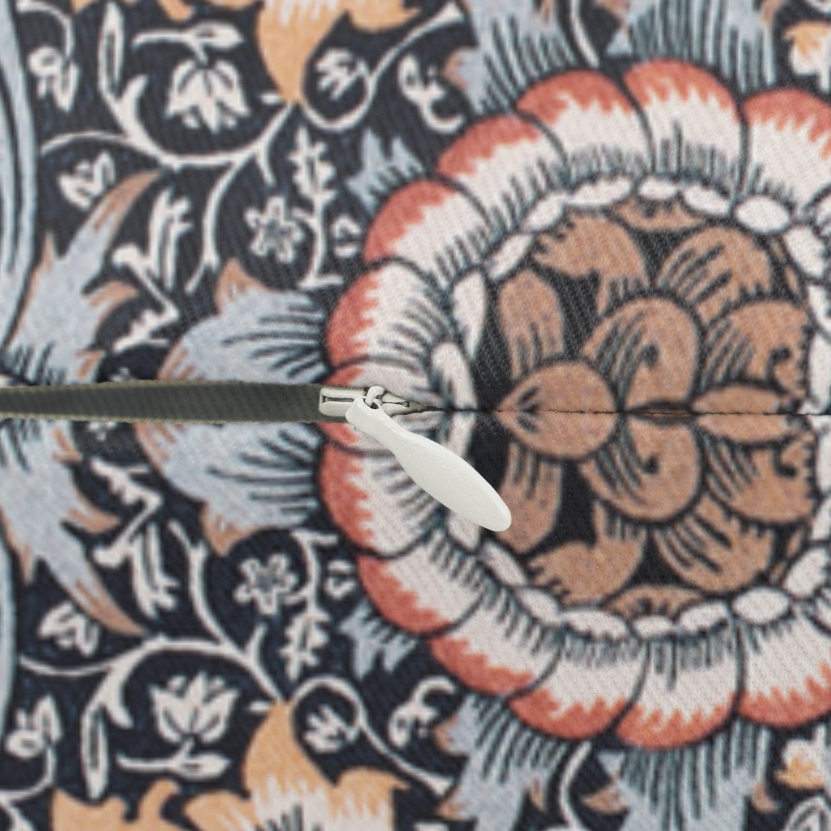 William Morris Floral Pattern Lumbar Pillow  A61-1 - Image 3