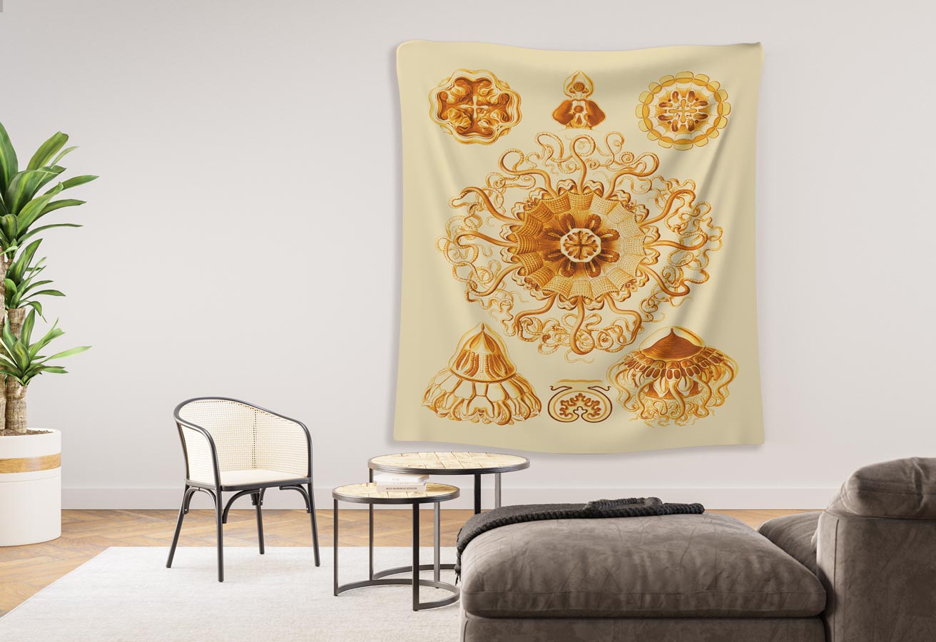 Peromedusae Ernst Haeckel Indoor Wall Tapestry M4-5 - Image 3