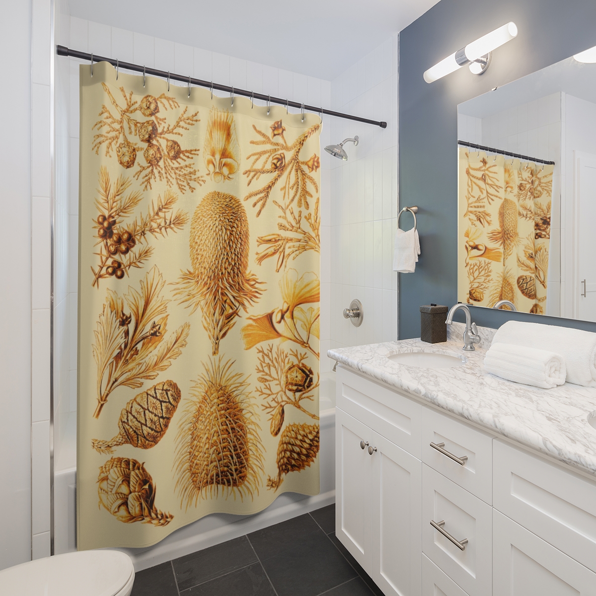 Conifer Ernst Haeckel - Shower Curtain 2 Conifer Ernst Haeckel - Shower Curtain - Image 2