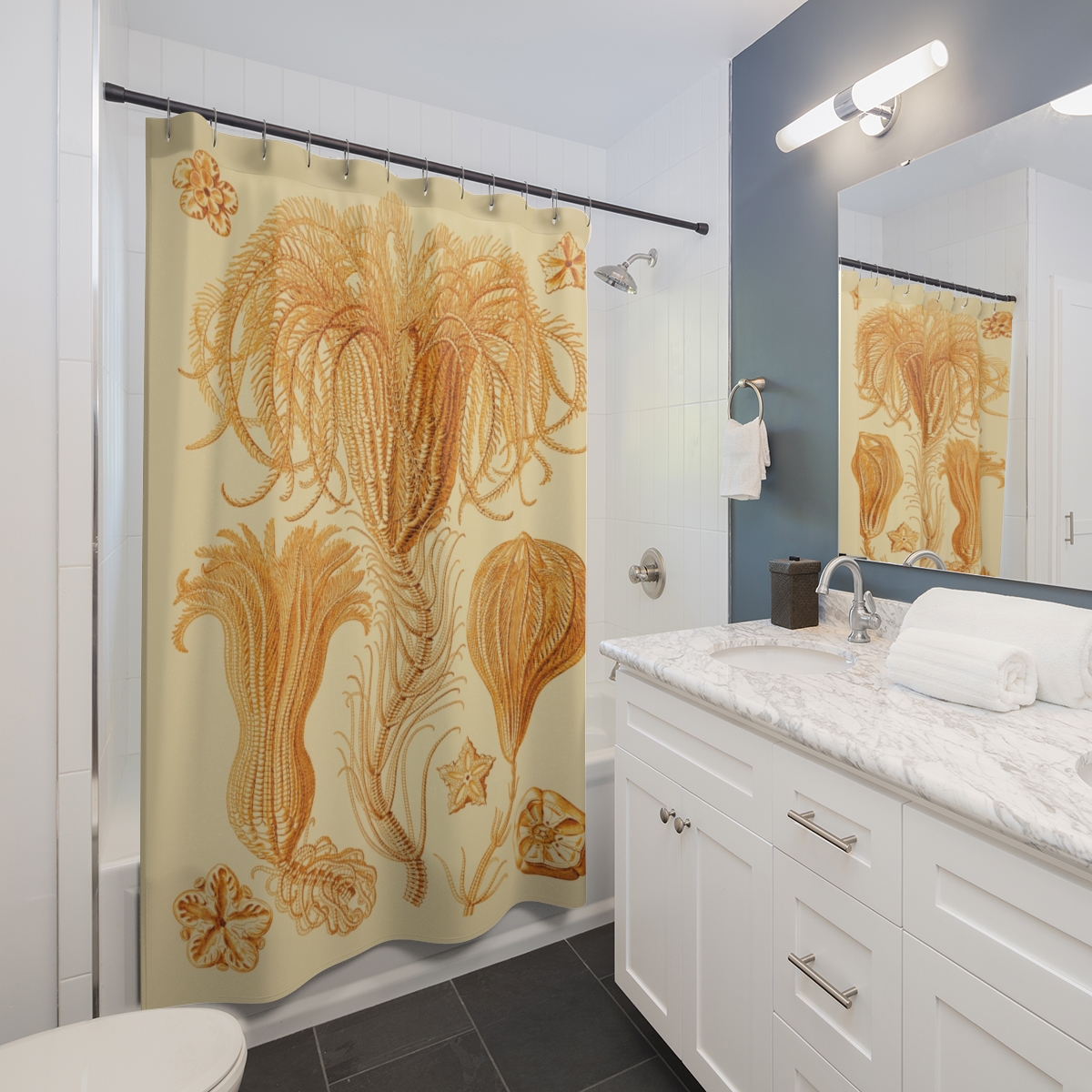 Crinoidea Ernst Haeckel - Shower Curtain 2 Crinoidea Ernst Haeckel - Shower Curtain - Image 2