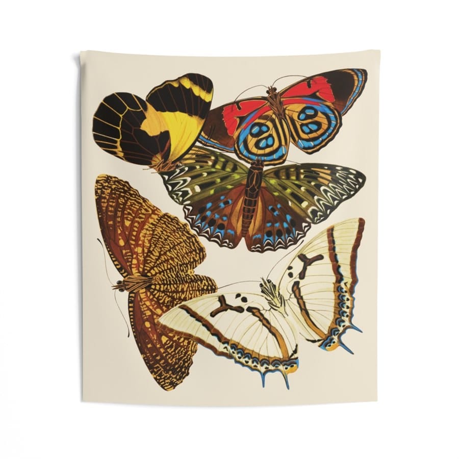 EA Seguy Papillons Pl.12 Butterfly Art Wall Tapestry – 100% Polyester, Durable, Hemmed Edges, Easy Care - Image 2