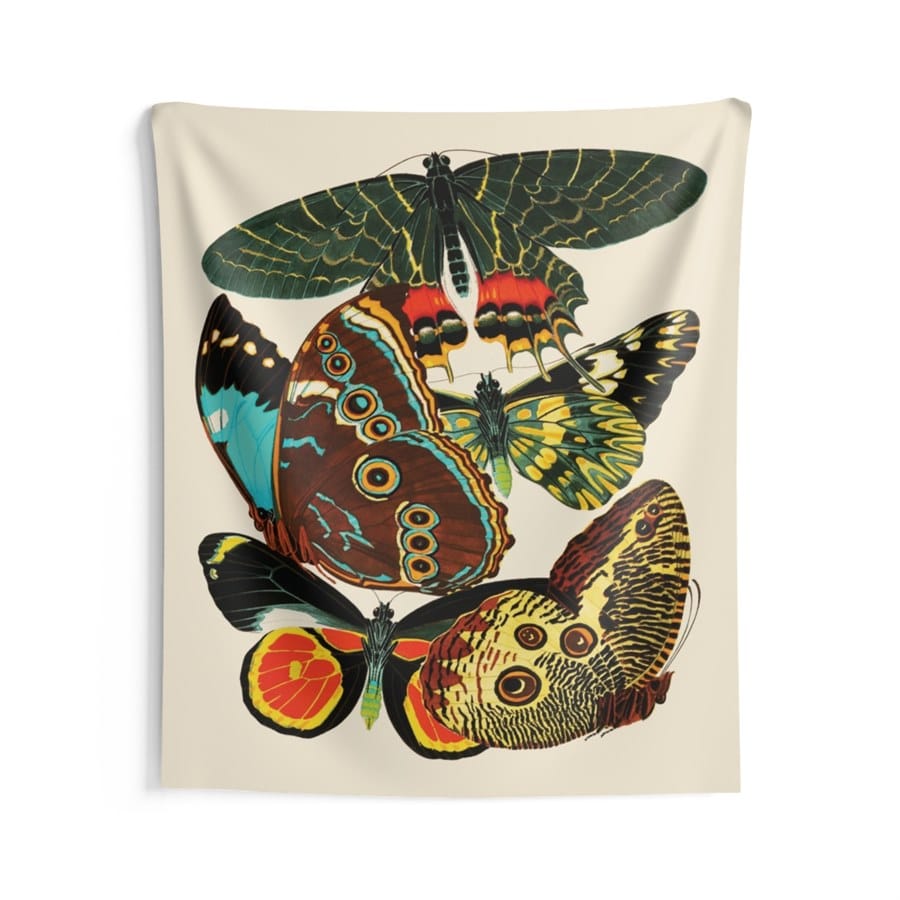 EA Seguy Papillons Pl.2 Butterfly Art Wall Tapestry – 100% Polyester, Durable, Hemmed Edges, Easy Care - Image 3