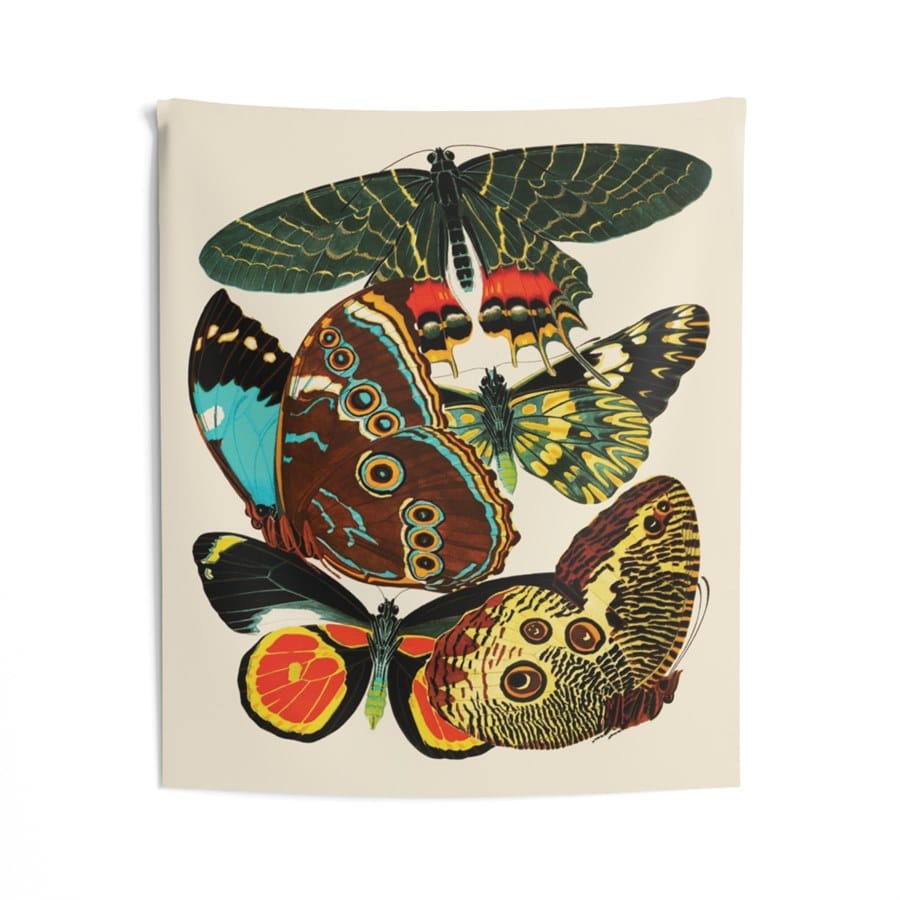 EA Seguy Papillons Pl.2 Butterfly Art Wall Tapestry – 100% Polyester, Durable, Hemmed Edges, Easy Care - Image 2