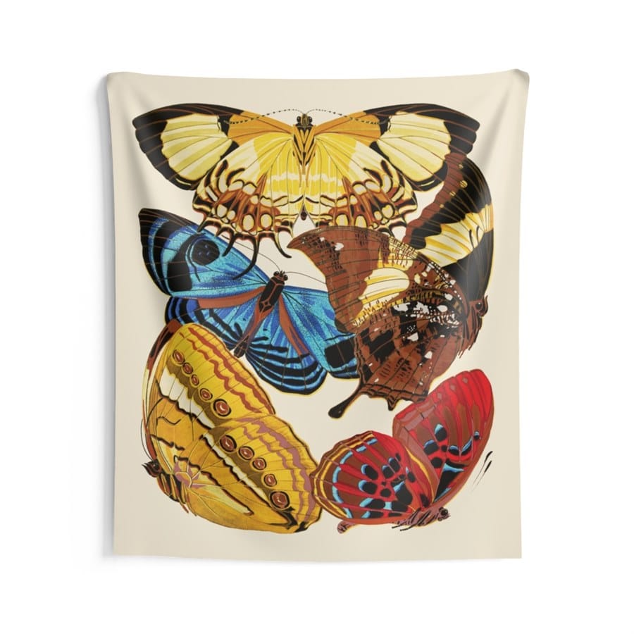 EA Seguy Papillons Pl.4 Butterfly Art Wall Tapestry – 100% Polyester, Durable, Hemmed Edges, Easy Care - Image 3