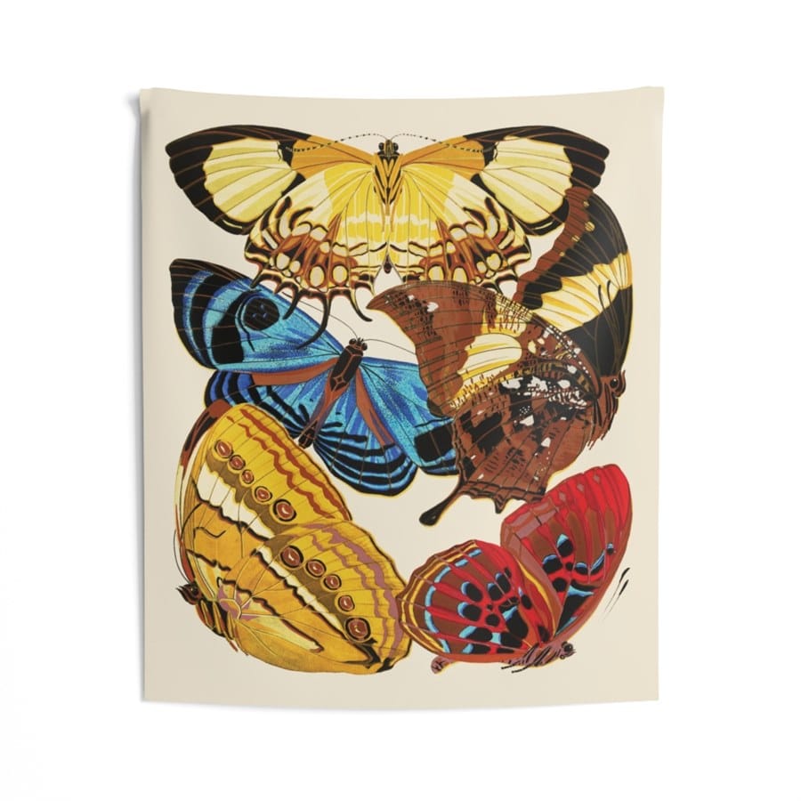 EA Seguy Papillons Pl.4 Butterfly Art Wall Tapestry – 100% Polyester, Durable, Hemmed Edges, Easy Care - Image 2