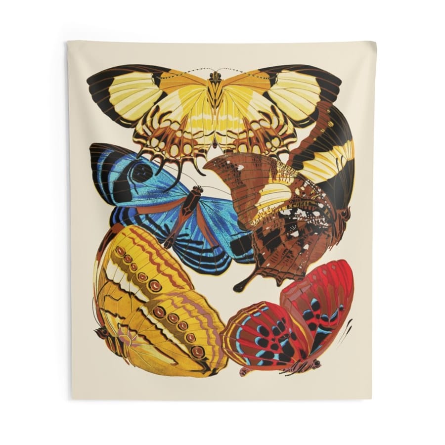EA Seguy Papillons Pl.4 Butterfly Art Wall Tapestry – 100% Polyester, Durable, Hemmed Edges, Easy Care - Image 4
