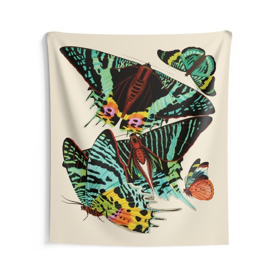 EA Seguy Papillons Pl.7 Butterfly Art Wall Tapestry – 100% Polyester, Durable, Hemmed Edges, Easy Care - Image 3