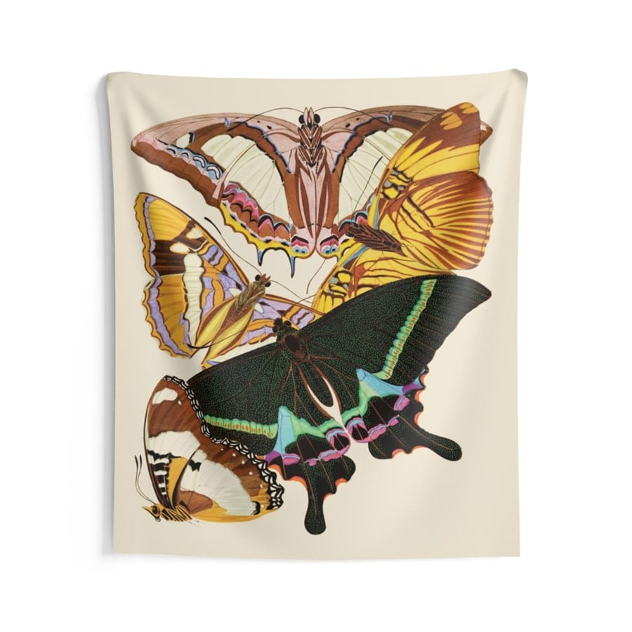 EA Seguy Papillons Pl.8 Butterfly Art Wall Tapestry – 100% Polyester, Durable, Hemmed Edges, Easy Care - Image 3