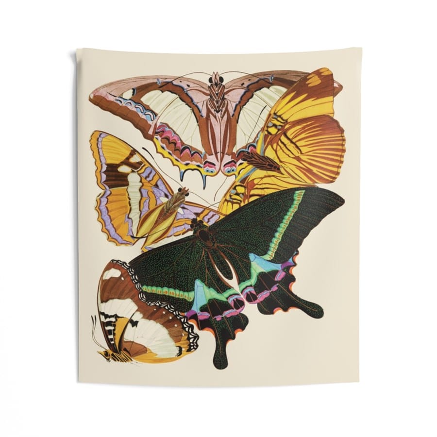 EA Seguy Papillons Pl.8 Butterfly Art Wall Tapestry – 100% Polyester, Durable, Hemmed Edges, Easy Care - Image 2