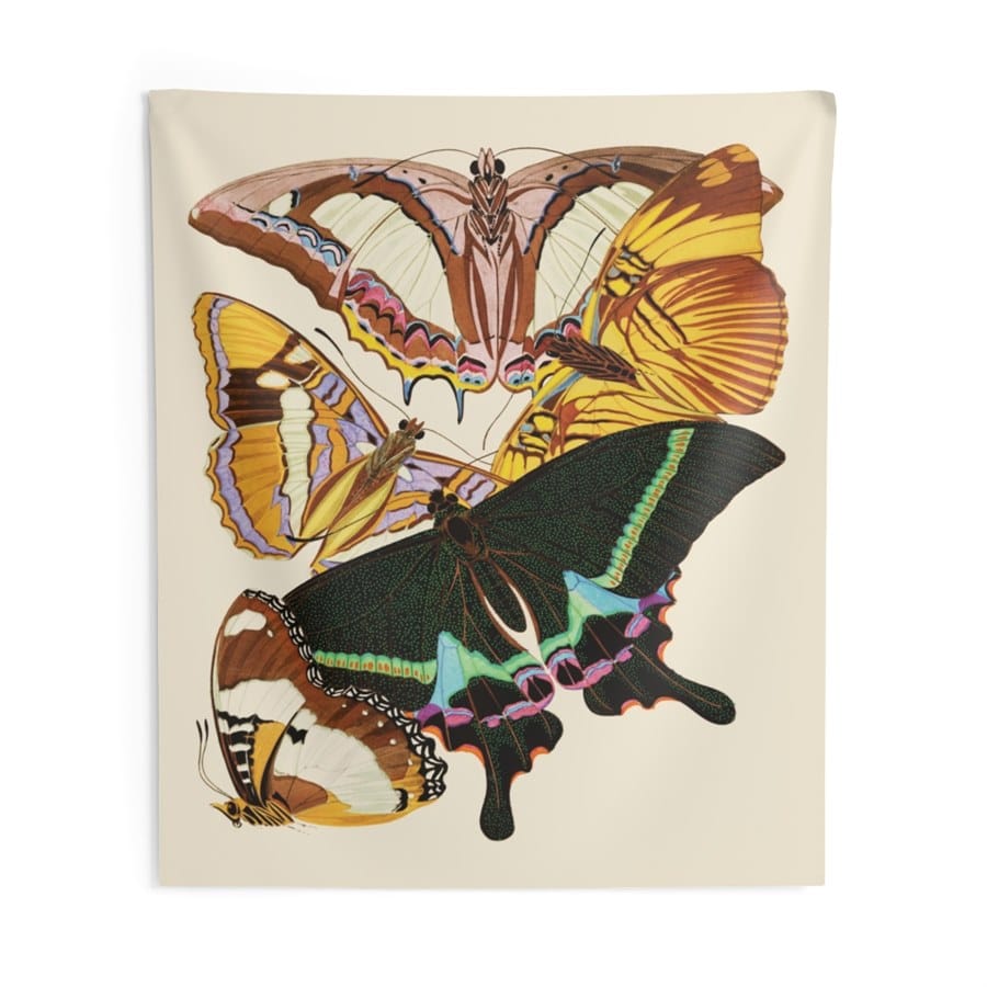 EA Seguy Papillons Pl.8 Butterfly Art Wall Tapestry – 100% Polyester, Durable, Hemmed Edges, Easy Care - Image 4