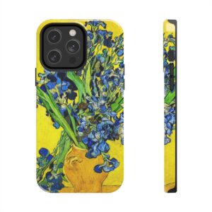 Van Gogh Irises in Vase iPhone Cases - Tough, Shockproof & Wireless Charging Compatible