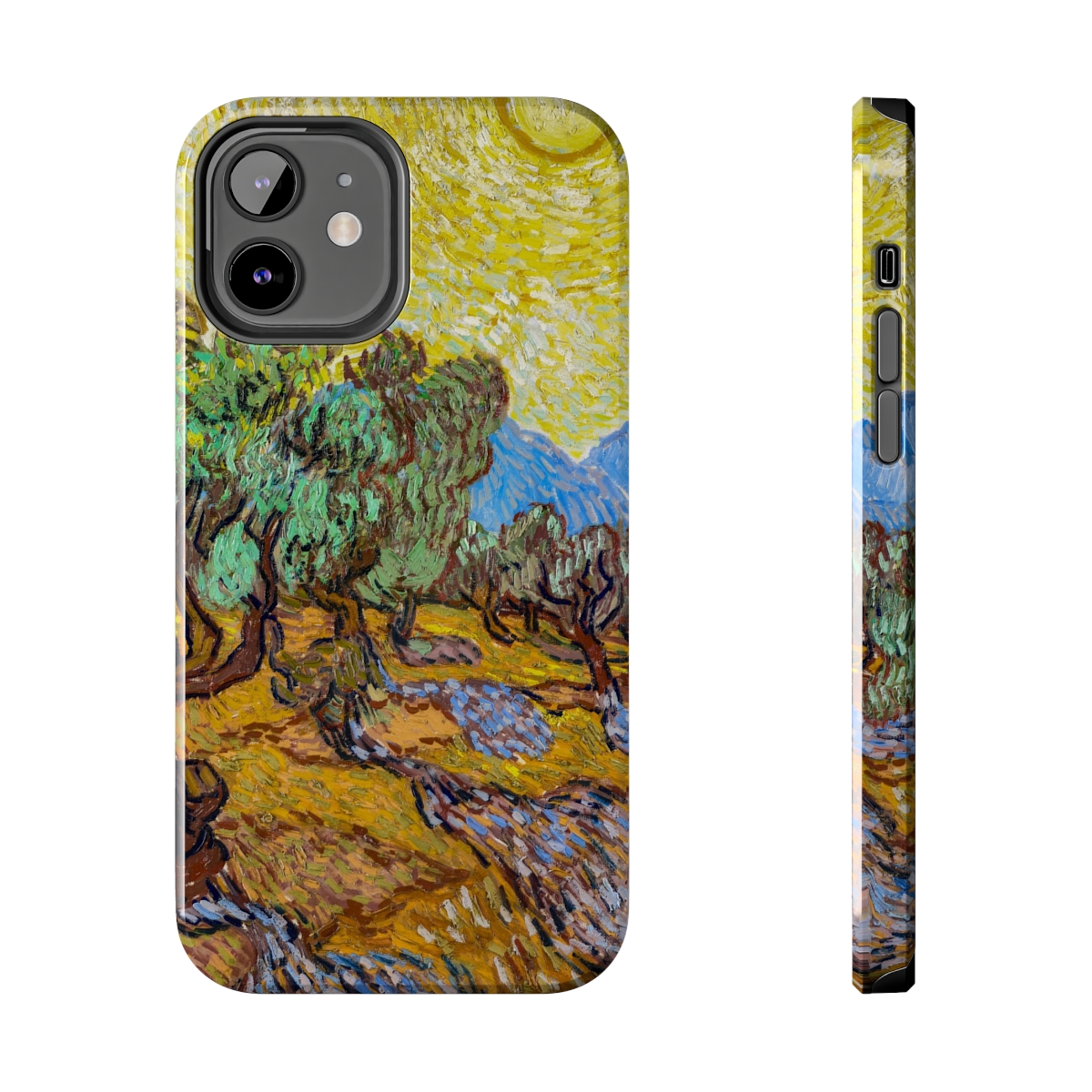 Van Gogh Olive Trees, Yellow Sky & the Sun - iPhone Cases