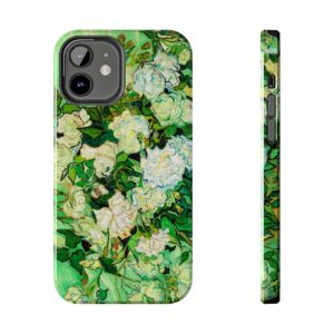 Van Gogh Roses in Vase iPhone Cases - Tough, Shockproof & Wireless Charging Compatible