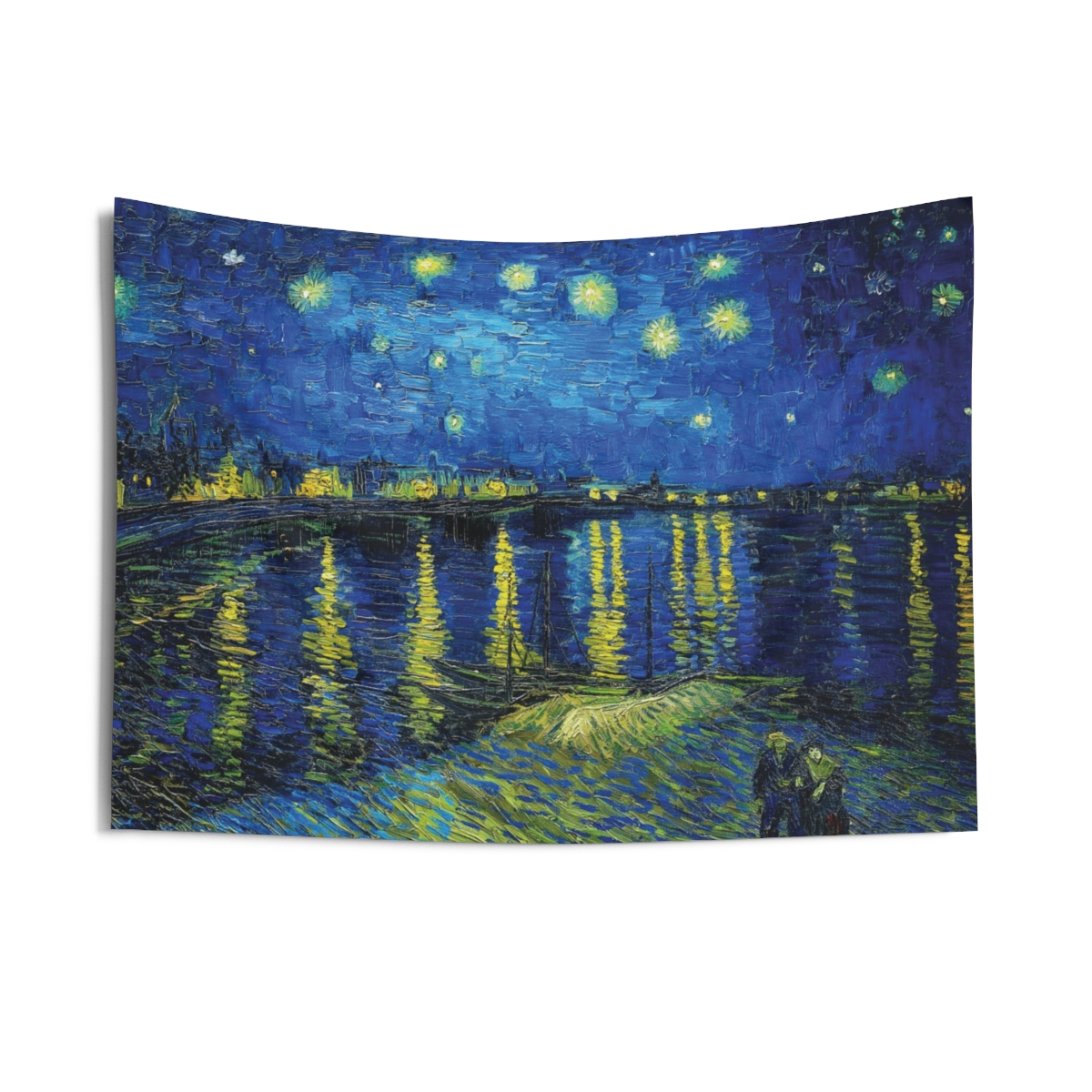 Van Gogh Starry Night over the Rhône Artistic Wall Tapestry - Image 2
