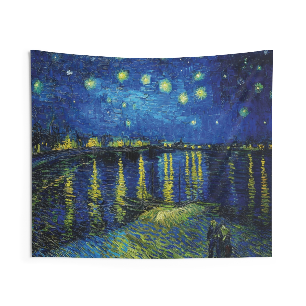 Van Gogh Starry Night over the Rhône Artistic Wall Tapestry - Image 3