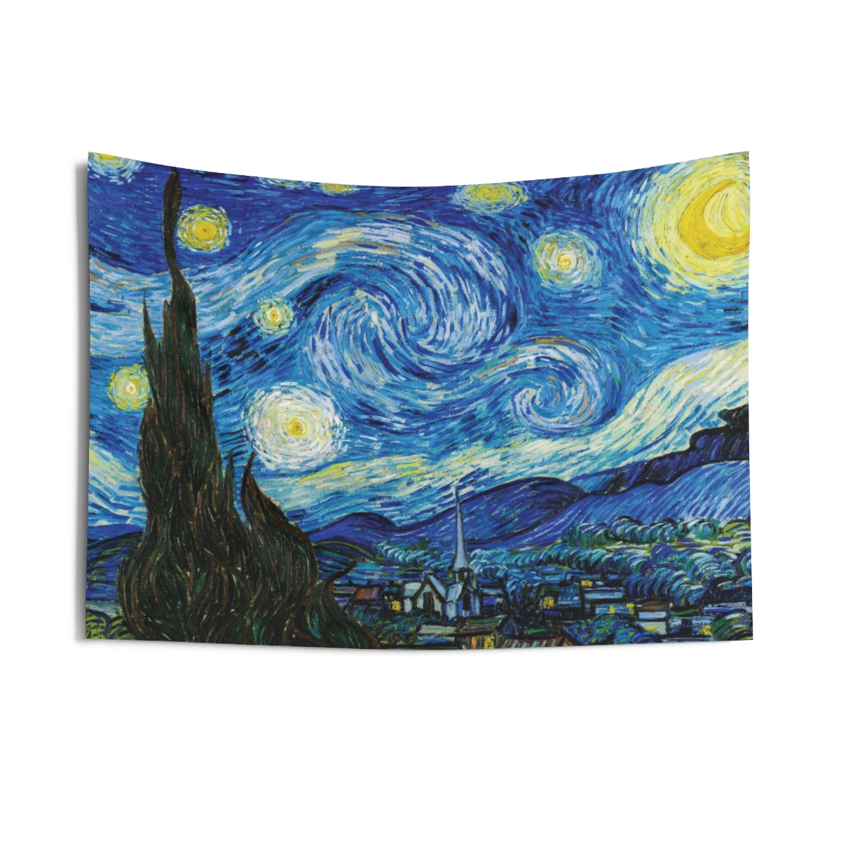 Van Gogh Starry Night - Indoor Wall Tapestry 2 Van Gogh Starry Night - Indoor Wall Tapestry - Image 2