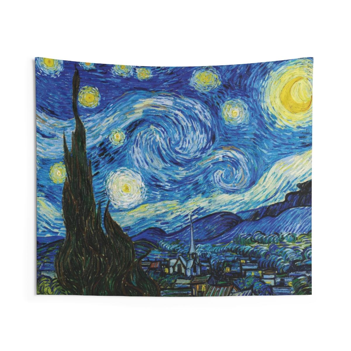 Van Gogh Starry Night - Indoor Wall Tapestry 1 Van Gogh Starry Night - Indoor Wall Tapestry