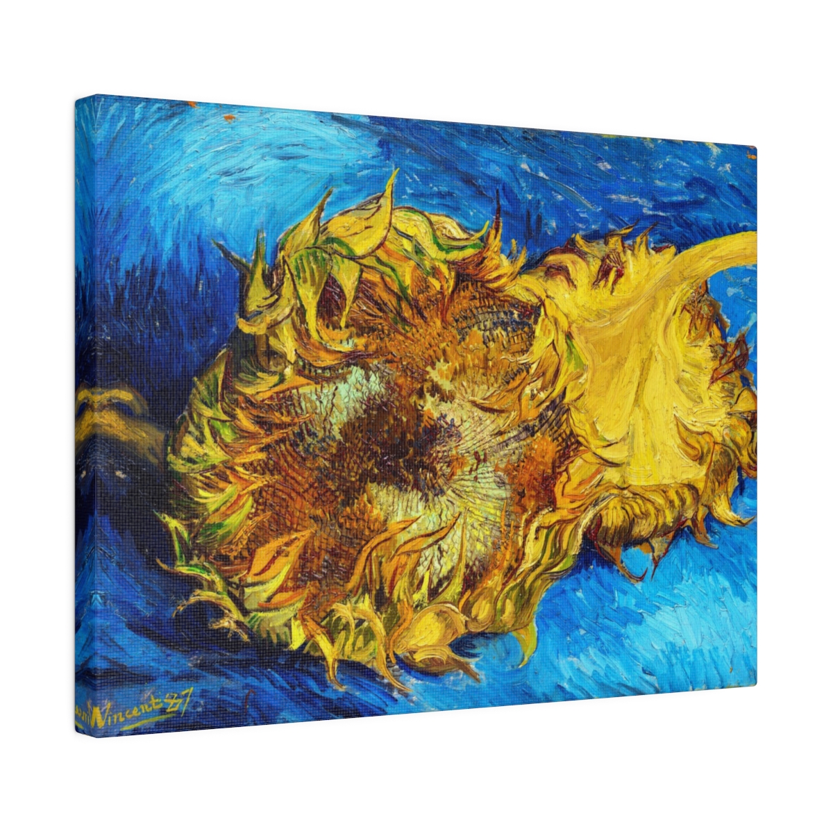 Van Gogh Cut Sunflowers. Matte Canvas, Stretched, S45-53 1 Van Gogh Cut Sunflowers. Matte Canvas, Stretched, S45-53