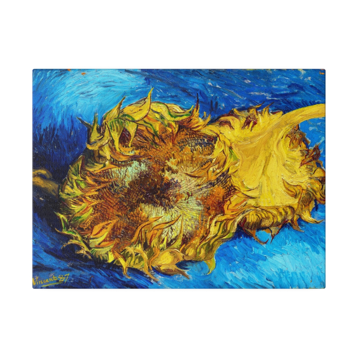 Van Gogh Cut Sunflowers. Matte Canvas, Stretched, S45-53 2 Van Gogh Cut Sunflowers. Matte Canvas, Stretched, S45-53 - Image 2