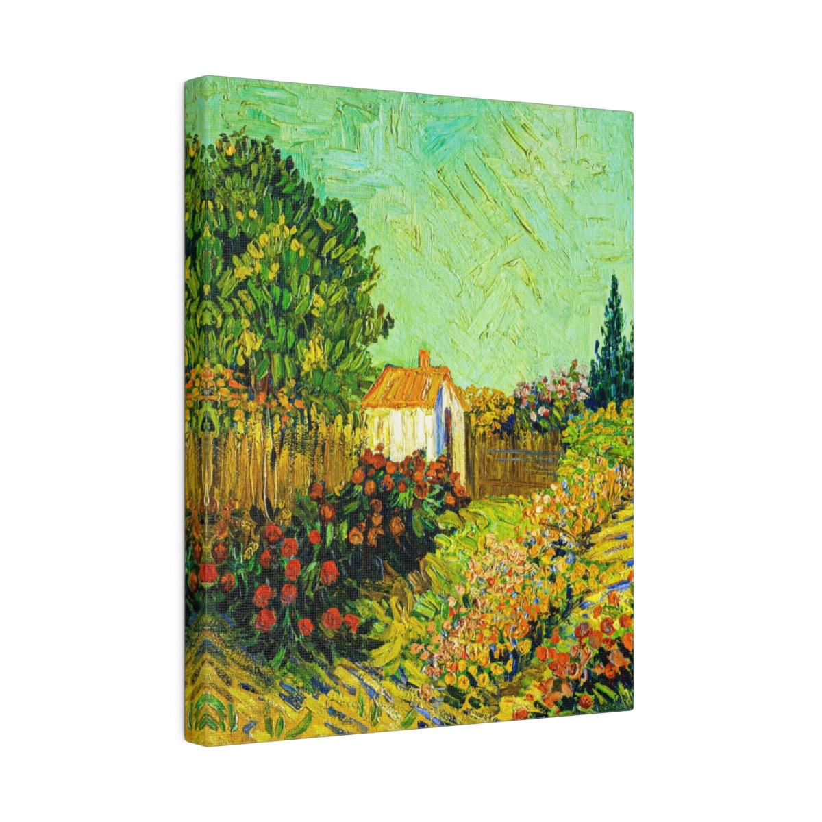 Van Gogh Garden Landscape. Matte Canvas, Stretched,  S45-84