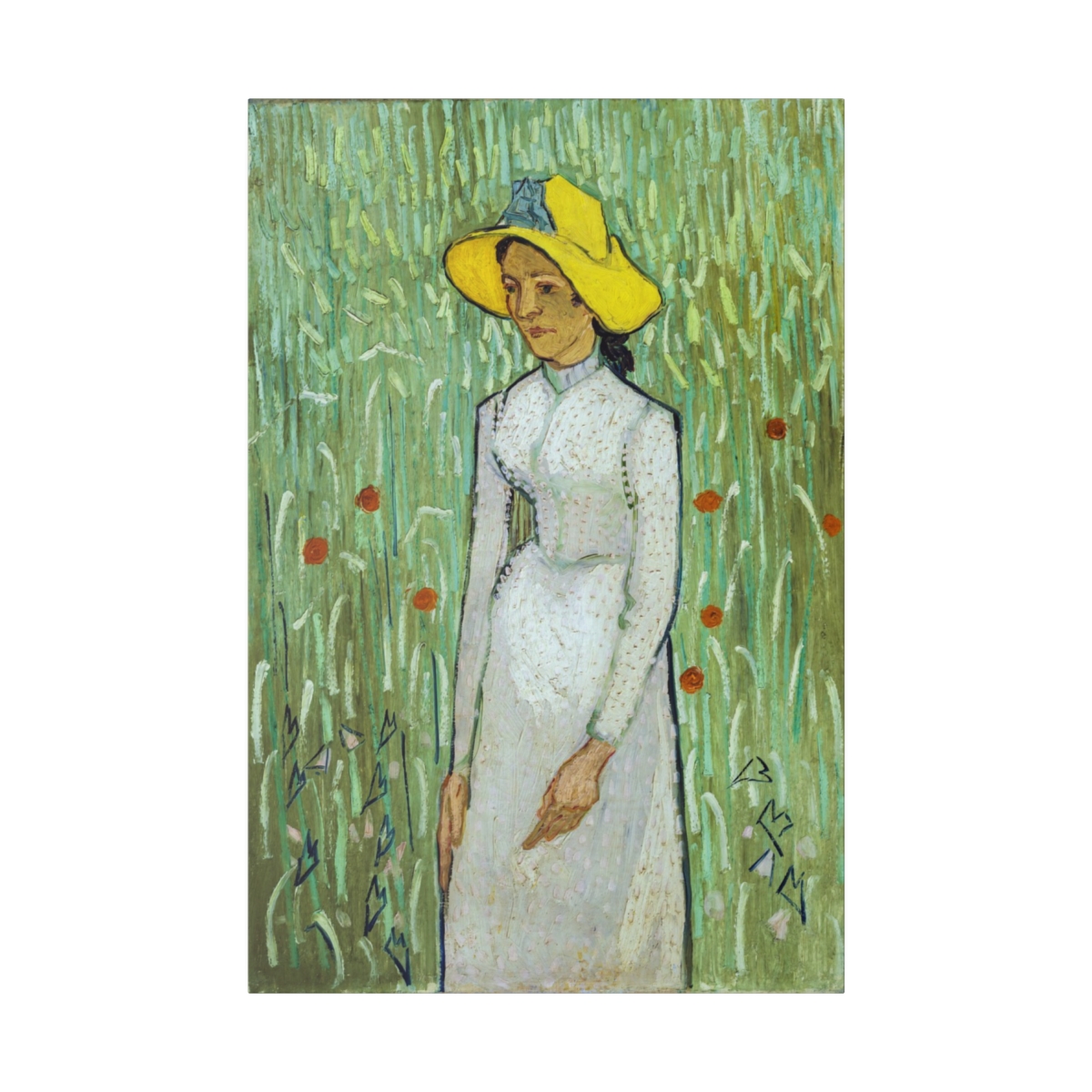 Van Gogh Girl in White. Matte Canvas, Stretched,  S45-115 - Image 2